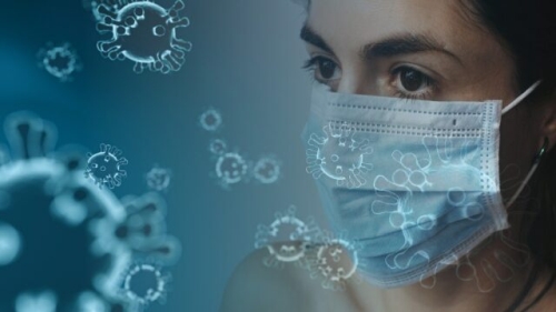imagem coronavirus pessoa com mascara